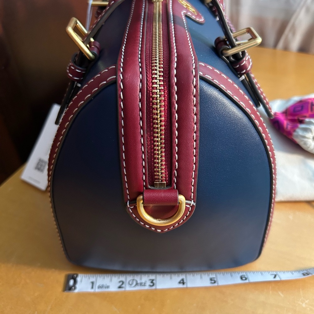 Tory Burch T Monogram Color Block Barrel Bag - Picture 13 of 16